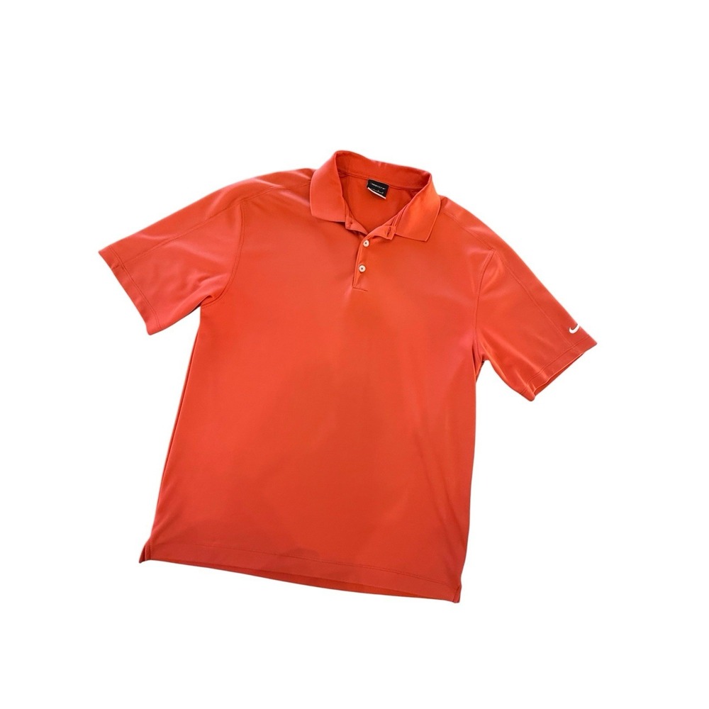 Nike Golf Dri Fit Golf Polo Shirt, Short Sleeve, Orange Salmond Men's Size Large